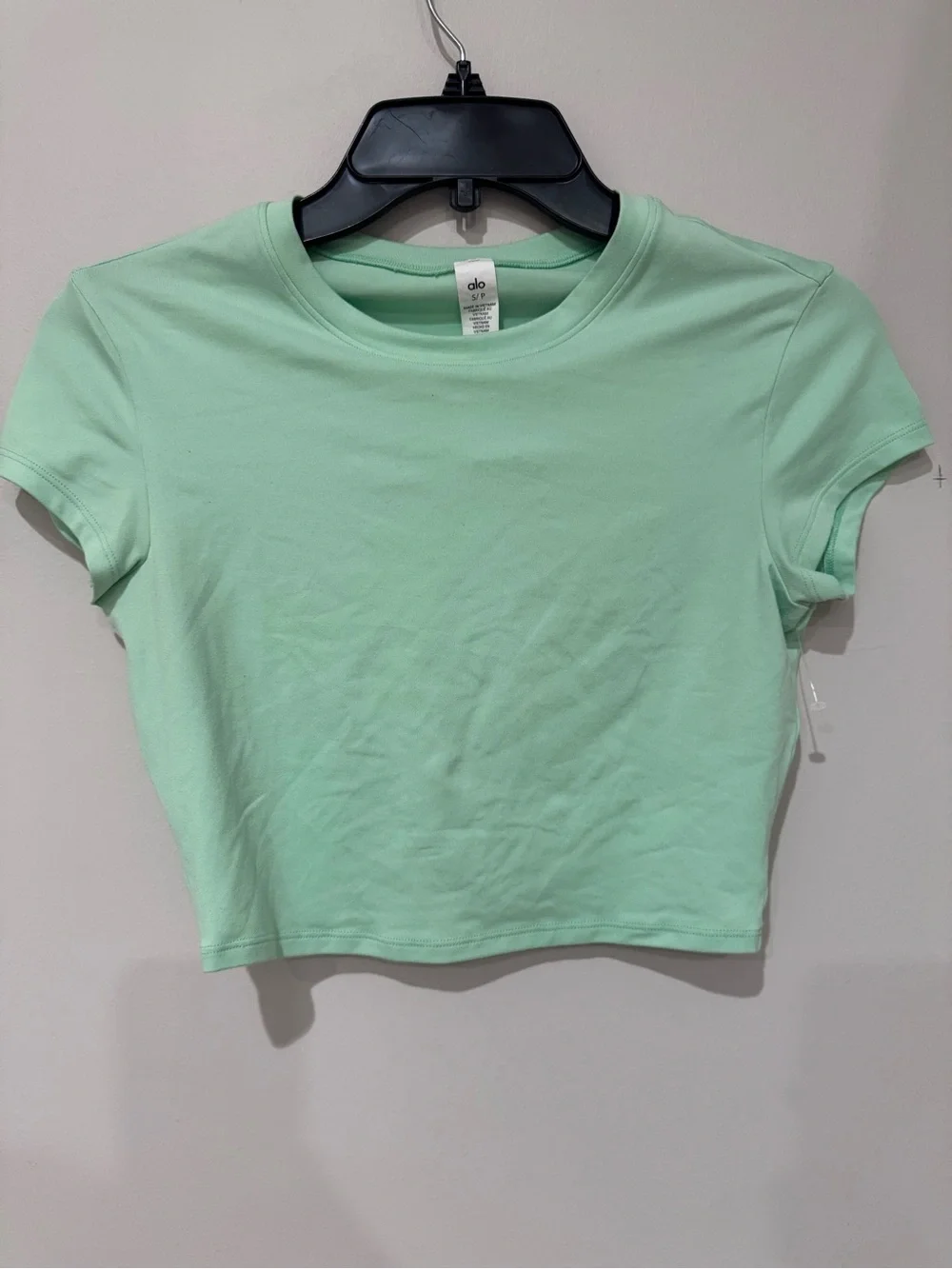 ALO Yoga Mint Green Cropped Tee
